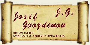 Josif Gvozdenov vizit kartica